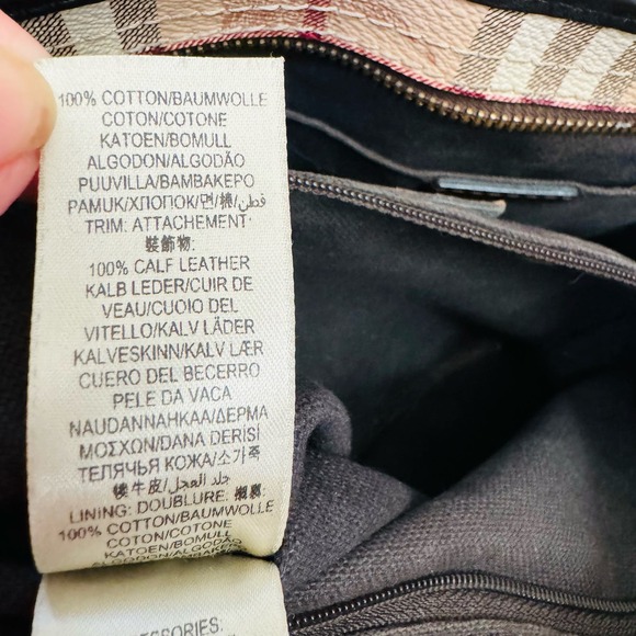 Burberry Regent Haymarket Check Tote Bag Made in Italy - Picture 15 of 16